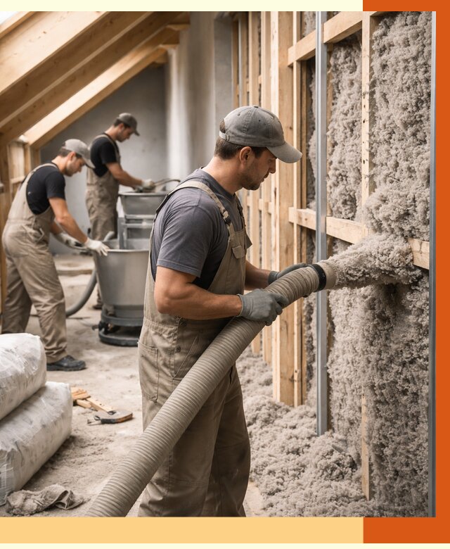 Утепление таунхауса эковатой в Барабинске от 2235 руб./м² — монтаж и задувка | ТепломастерБбн