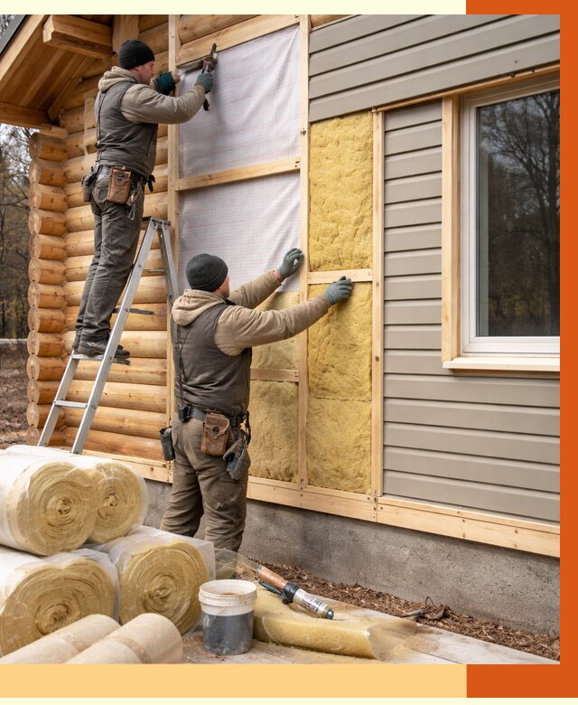 Утепление деревянного дома в Барабинске от 6297 руб./м2 — заказать работы | ТепломастерБбн