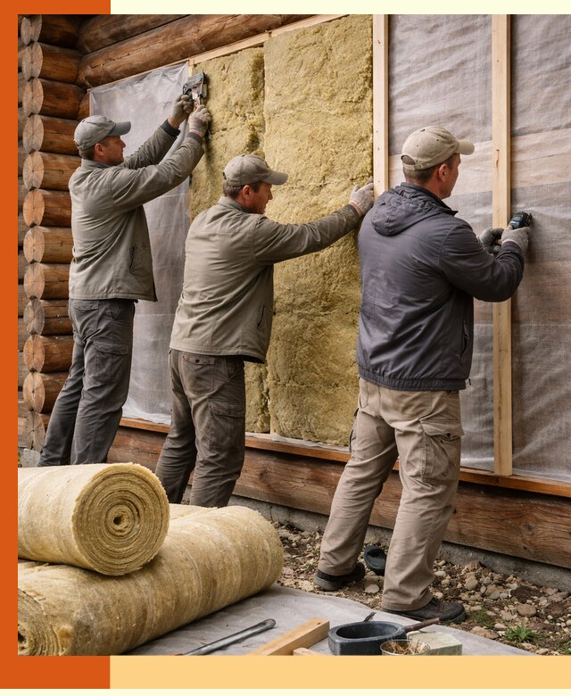 Утепление деревянного дома в Барабинске эффективными технологиями