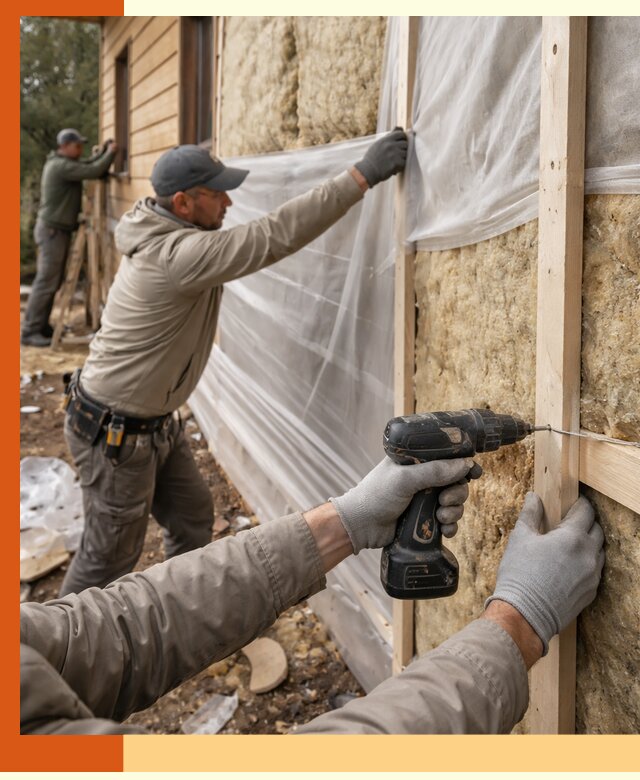 Утепление дома из бруса в Барабинске качественно и долговечно