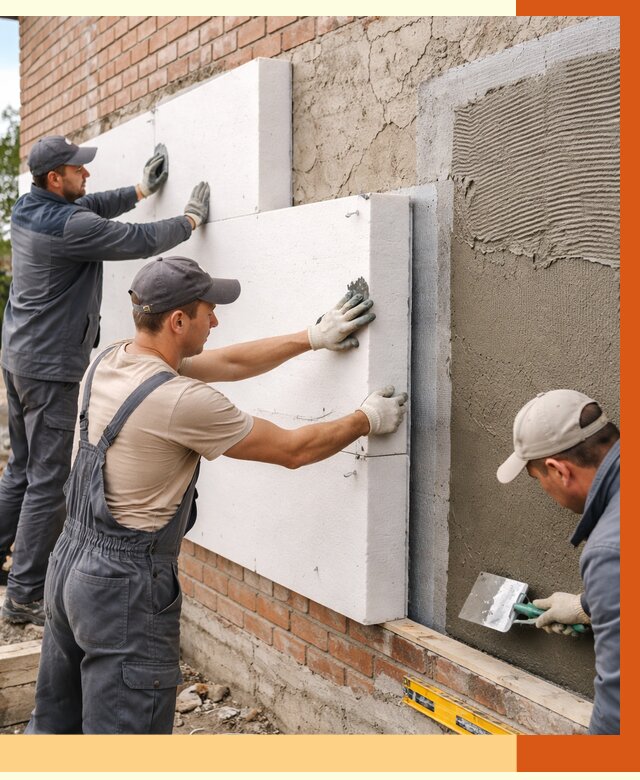 Утепление кирпичного дома в Барабинске от 4266 руб. под ключ | ТепломастерБбн