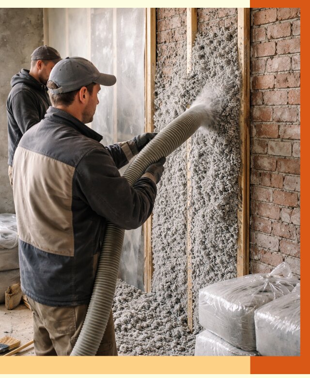 Утепление кирпичного дома эковатой в Барабинске от 2387 руб./м² | ТепломастерБбн