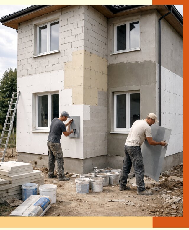 Утепление дома из газобетона в Барабинске от 4266 руб./м² — заказать у ТепломастерБбн