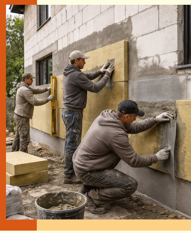Утепление дома из газобетона в Барабинске качественно и долговечно