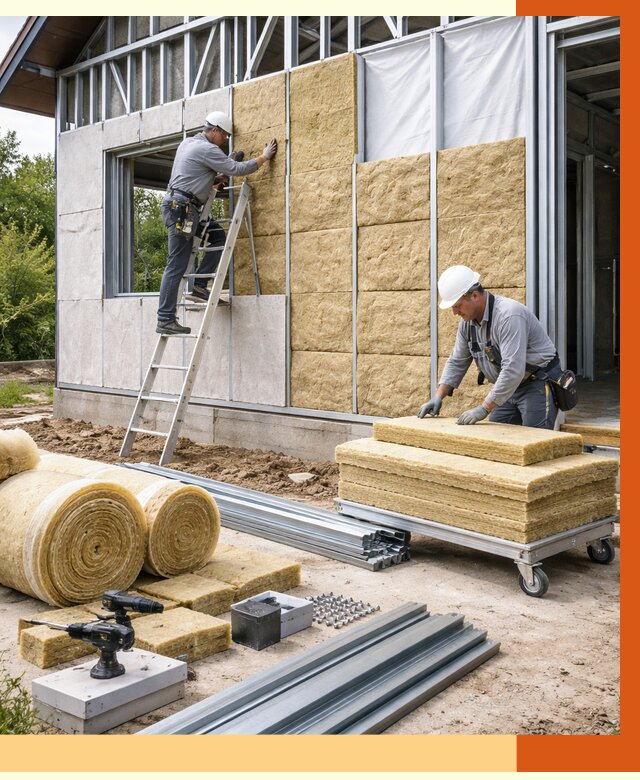 Утепление дома из ЛСТК в Барабинске от 5282 руб./м² — профессионально | ТепломастерБбн