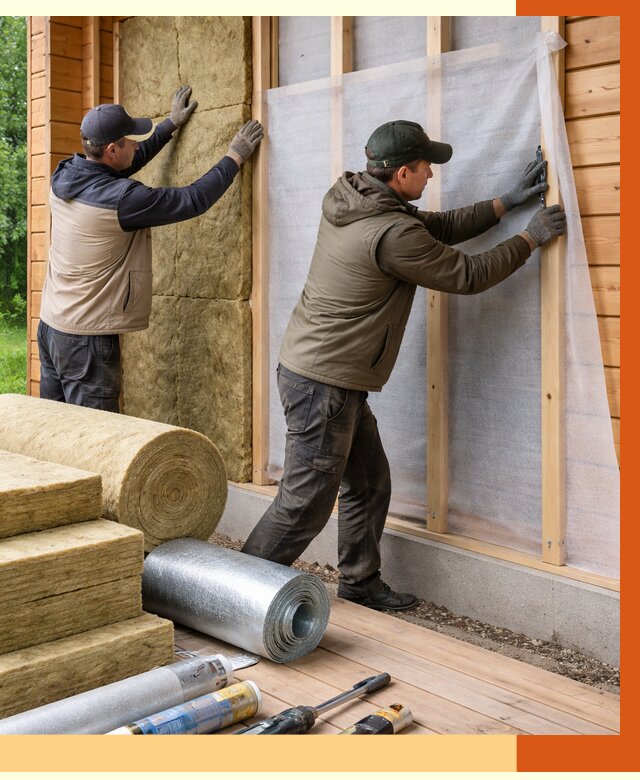 Утепление дома из двойного бруса в Барабинске от 4875 руб./м² — ТепломастерБбн под ключ