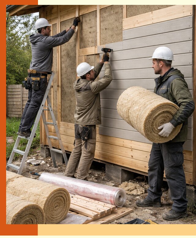 Утепление бани снаружи в Барабинске профессионально и надежно