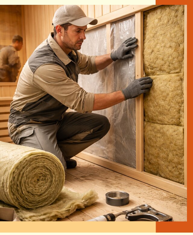 Утепление сауны изнутри в Барабинске от 6602 руб. за м2 | ППУ, под ключ — ТепломастерБбн