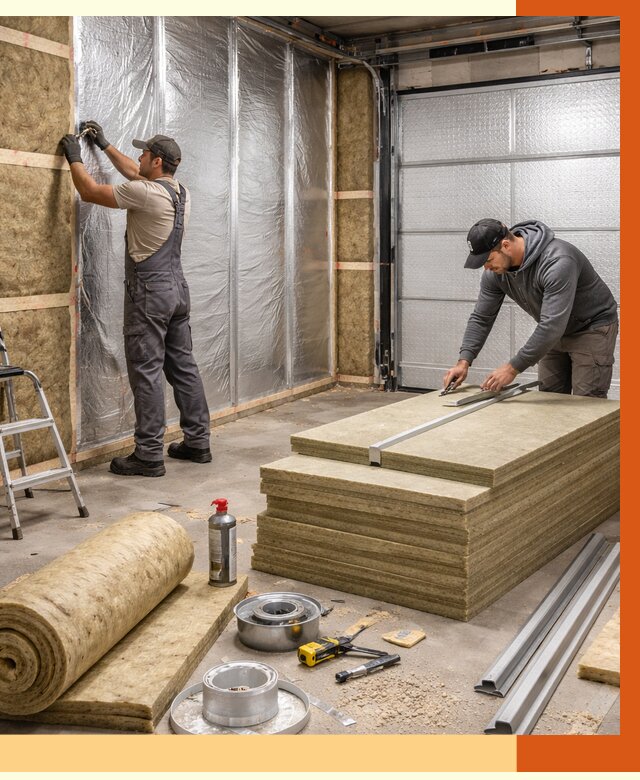 Утепление гаража в Барабинске от 4571 руб/м2 — комплексное утепление ворот и стен | ТепломастерБбн