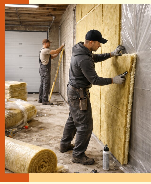 Утепление гаража под ключ в Барабинске — все виды теплоизоляции