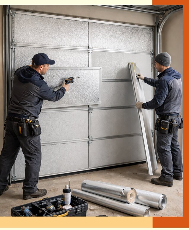 Утепление гаражных ворот в Барабинске от 7973 руб/м2 — надежно и быстро | ТепломастерБбн