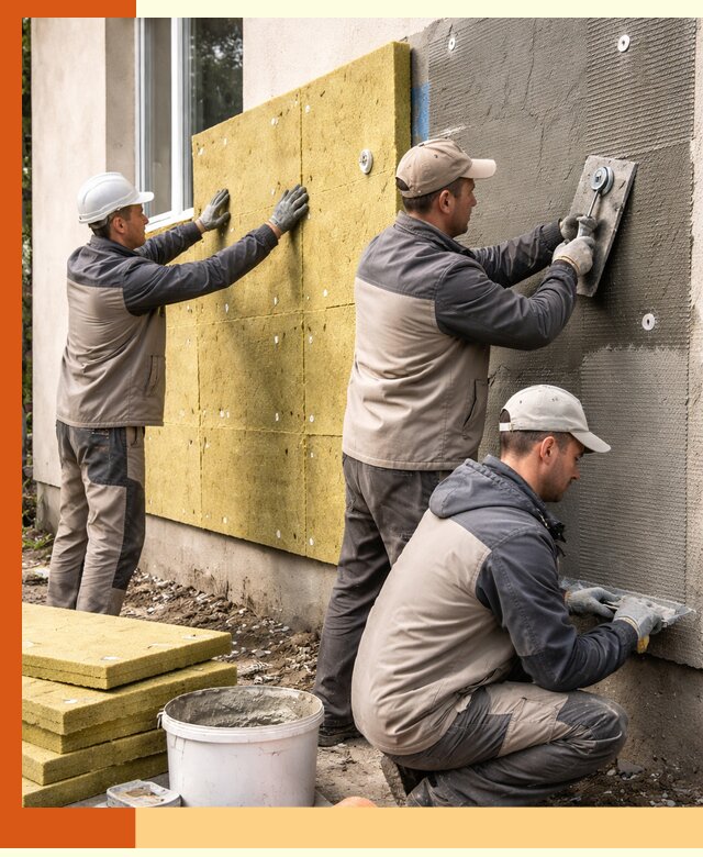 Утепление фасада под штукатурку в Барабинске — энергоэффективная технология