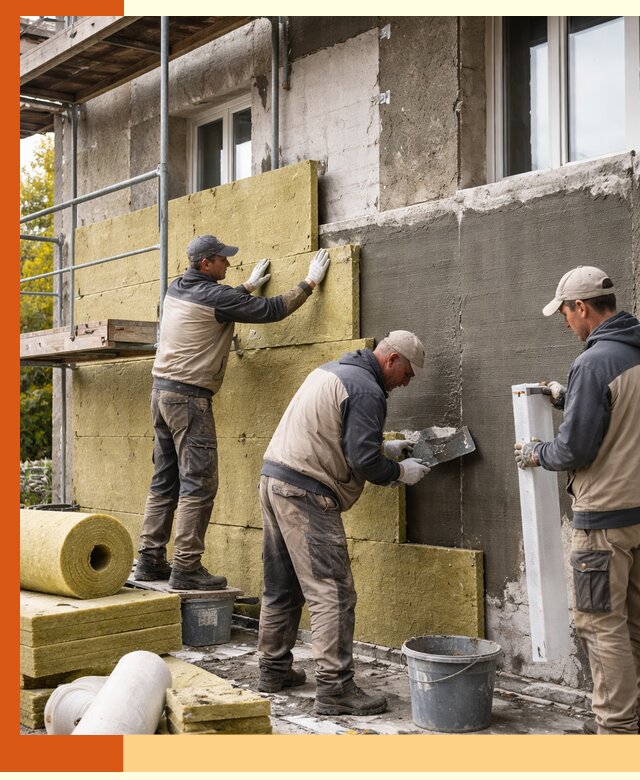 Утепление фасада зданий и домов в Барабинске