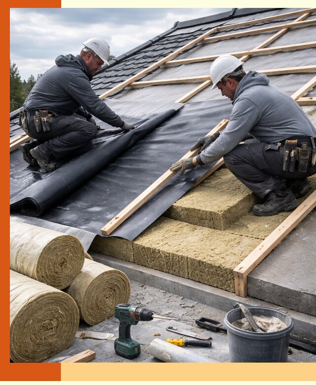Утепление крыши снаружи в Барабинске: профессиональная теплоизоляция
