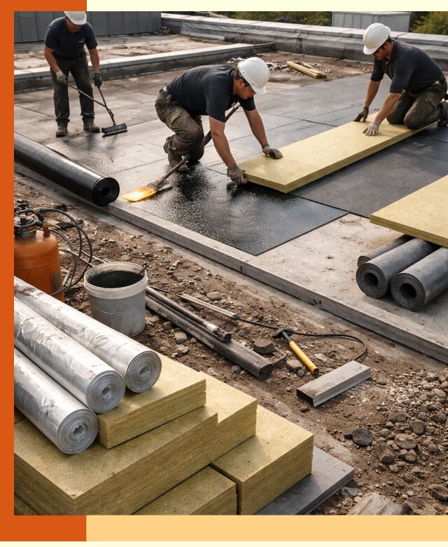 Утепление плоской крыши в Барабинске — надежная теплоизоляция и герметизация