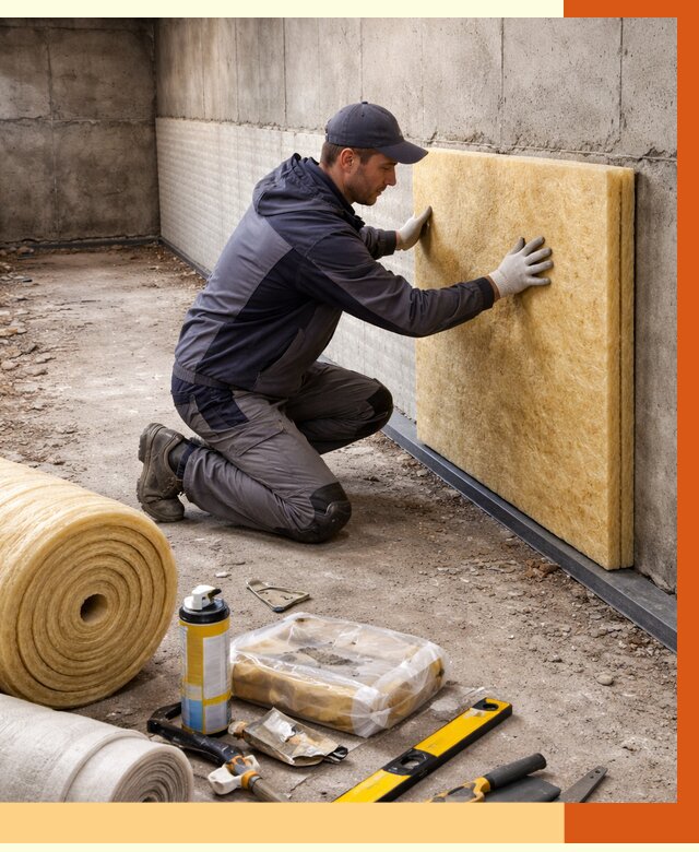 Утепление фундамента изнутри в Барабинске от 4266 руб./м2 — работы под ключ | ТепломастерБбн