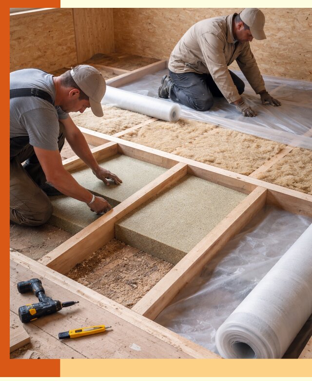 Профессиональное утепление деревянного пола в Барабинске