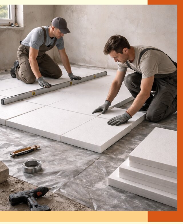 Утепление бетонного пола в Барабинске от 2539 руб/м2 — монтаж и цена | ТепломастерБбн