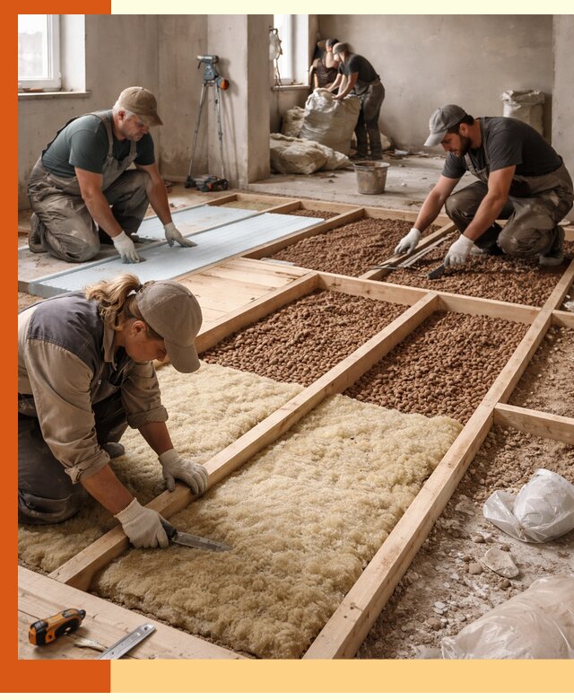 Утепление перекрытий жилых и промышленных зданий в Барабинске