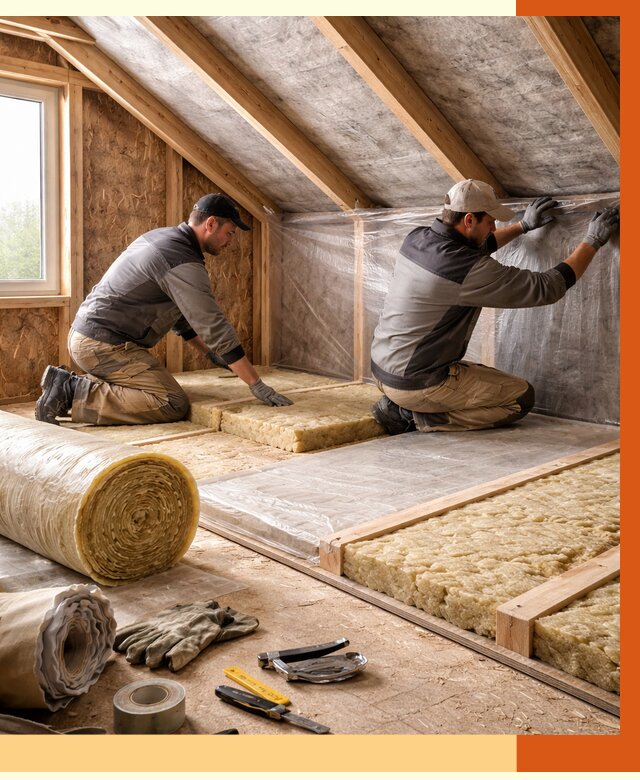 Утепление чердака в Барабинске от 7618 руб/м² — теплоизоляция и комплексное утепление под ключ | ТепломастерБбн