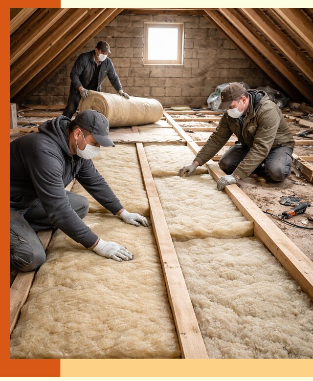 Утепление чердака в Барабинске — профессиональная теплоизоляция кровли