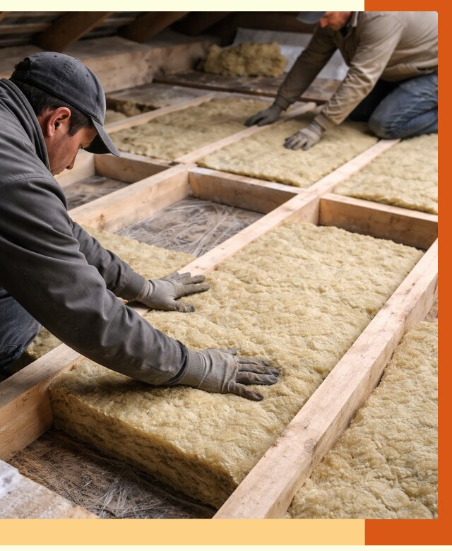 Утепление чердака минватой в Барабинске от 3555 руб/м2 под ключ | ТепломастерБбн