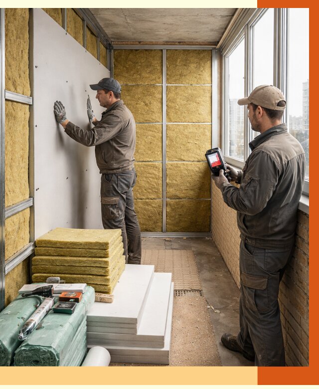 Утепление балкона в Барабинске от 4571 руб. под ключ | ТепломастерБбн