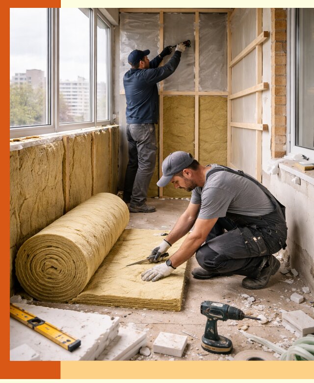 Утепление балкона под ключ в Барабинске качественно и быстро