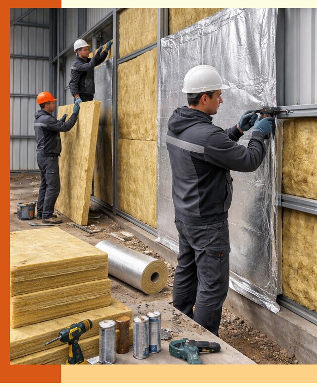 Утепление металлического ангара профессионально в Барабинске