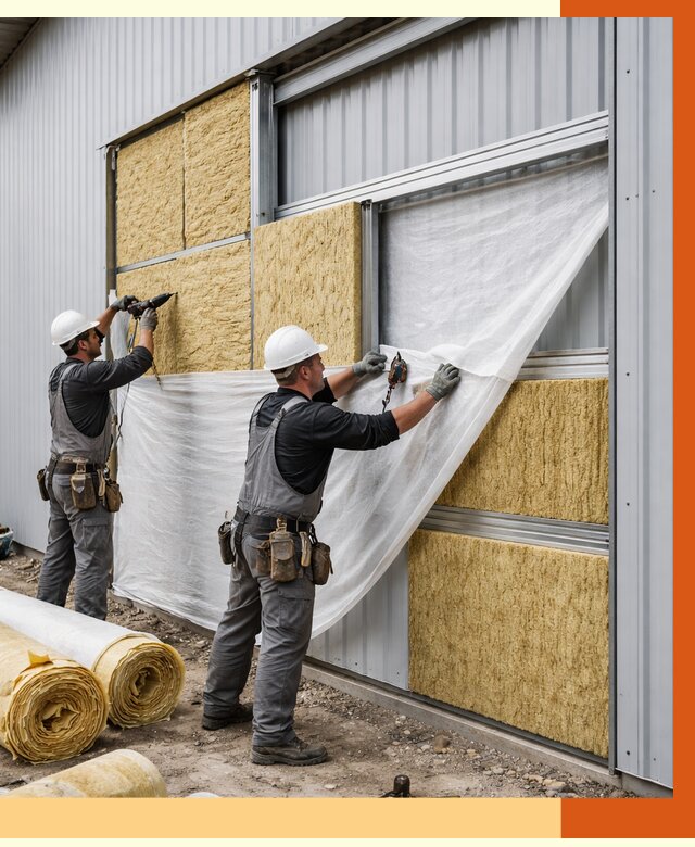 Утепление металлического склада в Барабинске от 4571 руб/м2 — комплексное утепление под ключ | ТепломастерБбн