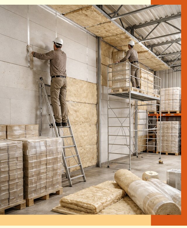 Утепление склада готовой продукции в Барабинске от 1981 руб./м2 — комплексно | ТепломастерБбн