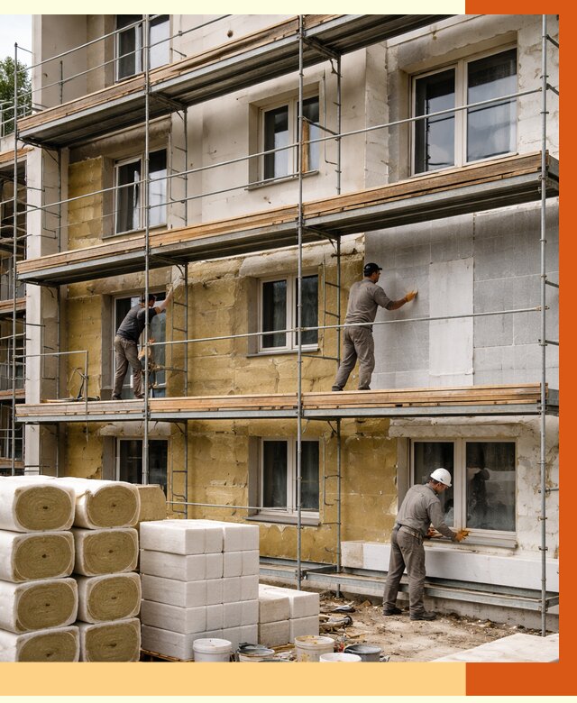 Утепление гостиницы в Барабинске от 7313 руб./м2 — комплексно, ППУ, под ключ | ТепломастерБбн