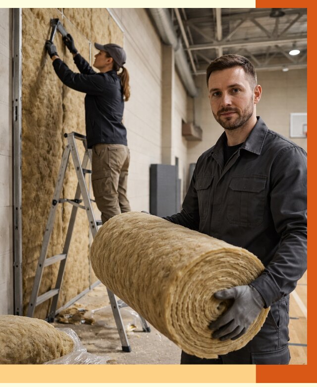 Утепление спортзала в Барабинске от 7618 руб/м2 — комплексное утепление под ключ | ТепломастерБбн