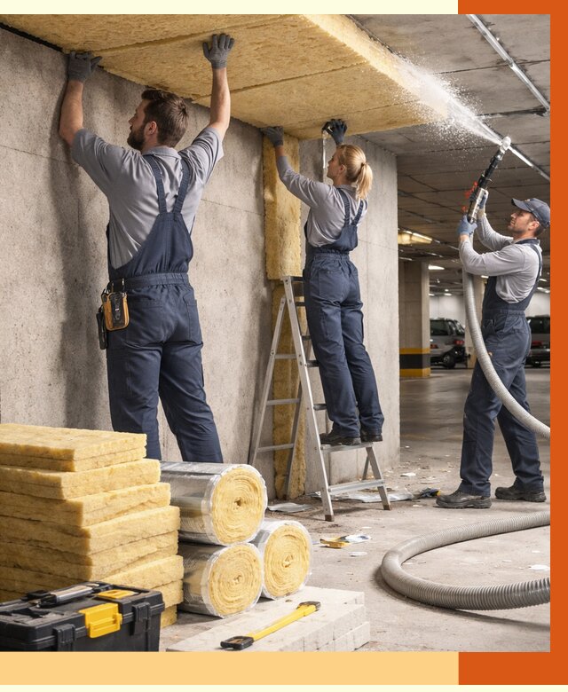 Утепление паркинга в Барабинске от 6907 руб./м2 — работы под ключ | ТепломастерБбн