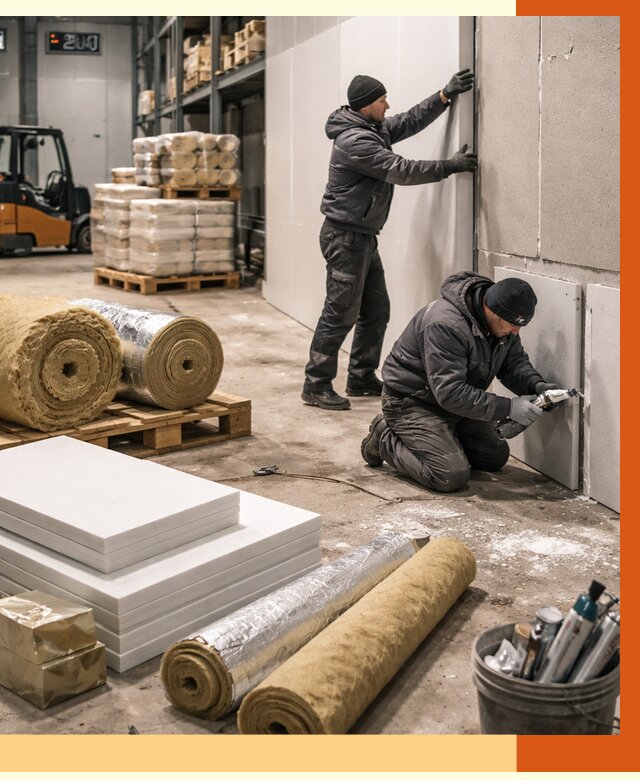 Утепление холодного склада в Барабинске от 8633 руб/м2 — комплексное под ключ | ТепломастерБбн