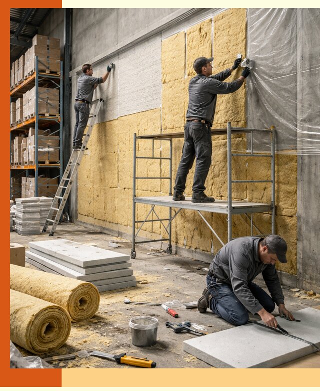 Утепление холодного склада под ключ в Барабинске