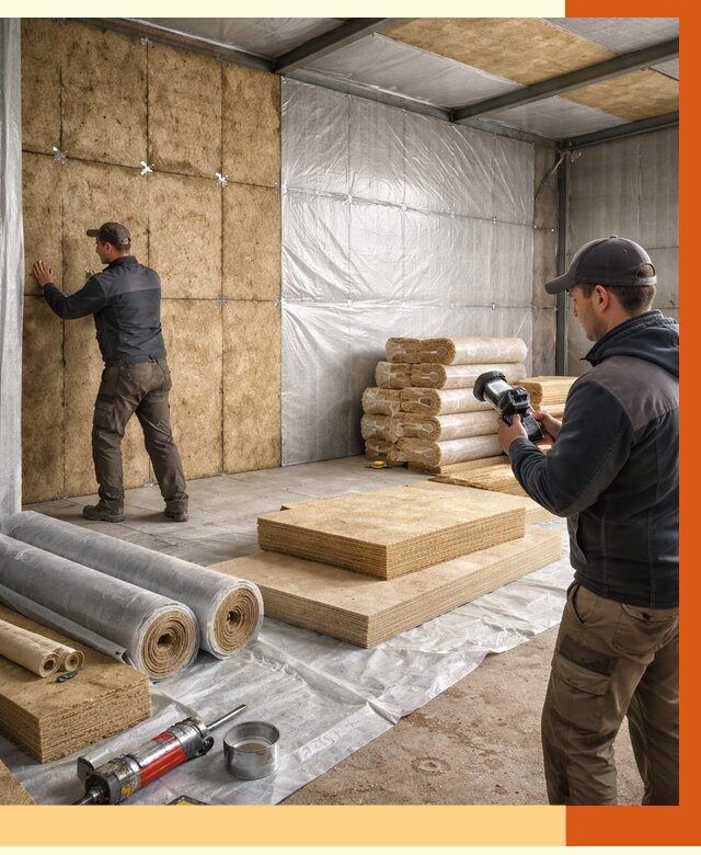 Утепление теплого склада в Барабинске под ключ от 11681 руб/м² | ТепломастерБбн