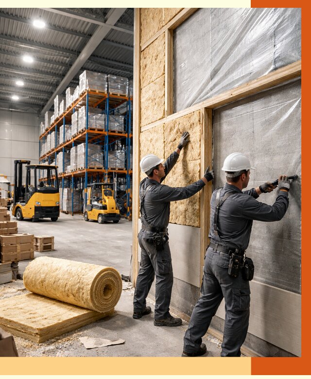 Утепление склада с техникой в Барабинске от 4266 руб./м2 — комплексно под ключ | ТепломастерБбн