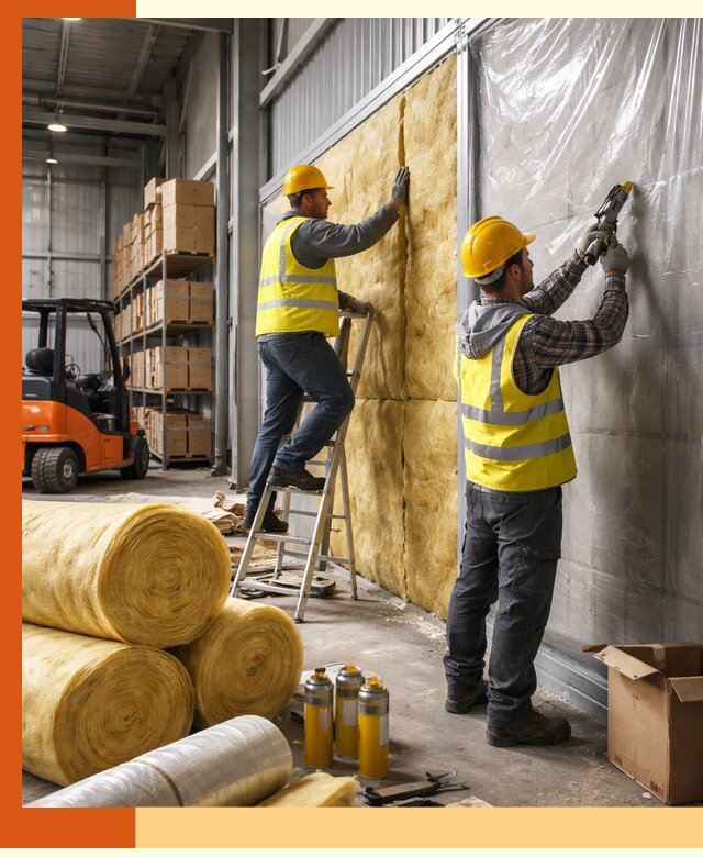 Утепление склада с техникой в Барабинске под ключ