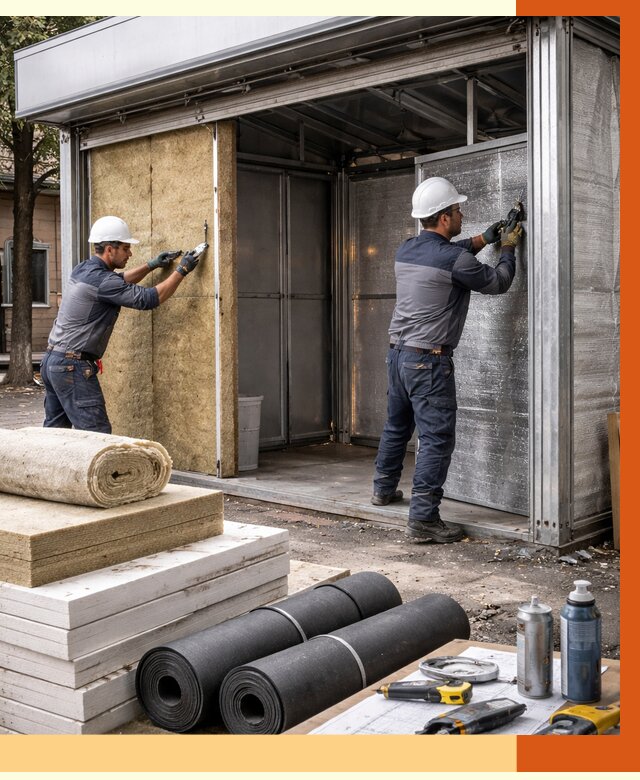 Утепление павильона шаурма в Барабинске под ключ от 1219 руб. за м² | ТепломастерБбн