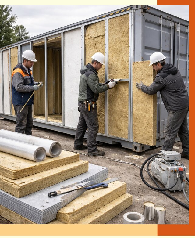 Утепление морского контейнера в Барабинске от 3809 руб. под ключ | ТепломастерБбн