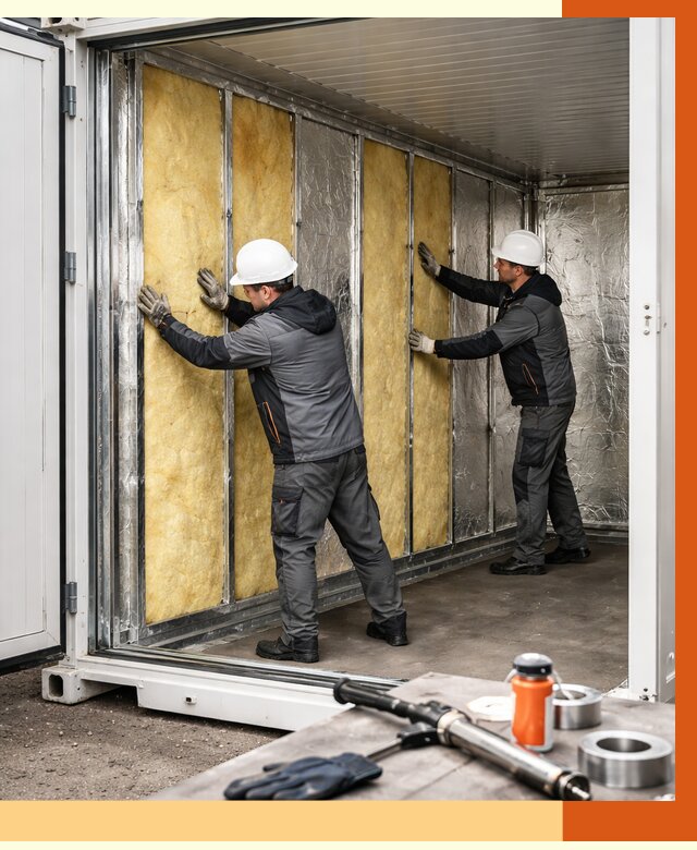 Утепление рефрижераторного контейнера в Барабинске от 45707 руб./м² | ТепломастерБбн