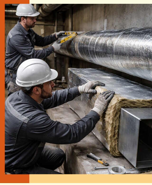 Профессиональное утепление воздуховодов и теплоизоляция в Барабинске