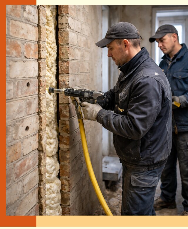 Межстеновое утепление пенополиуретаном в Барабинске