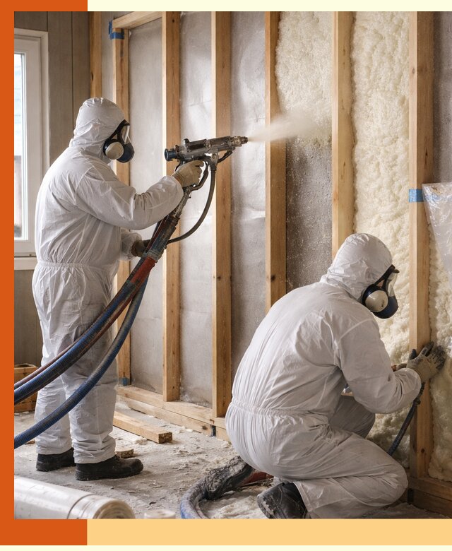 Утепление каркасной стены ППУ в Барабинске для домов и коттеджей