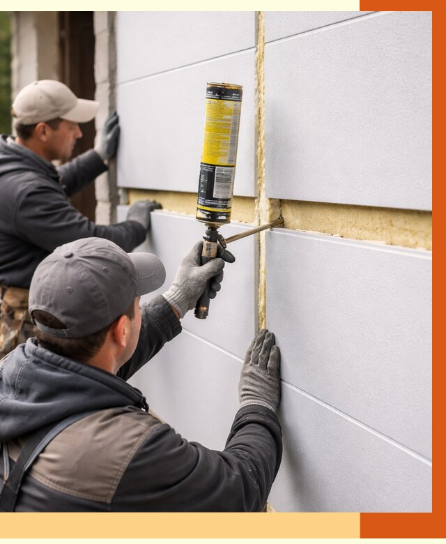 Утепление сэндвич панелей ППУ в Барабинске от 4266 руб. за м2 | ТепломастерБбн