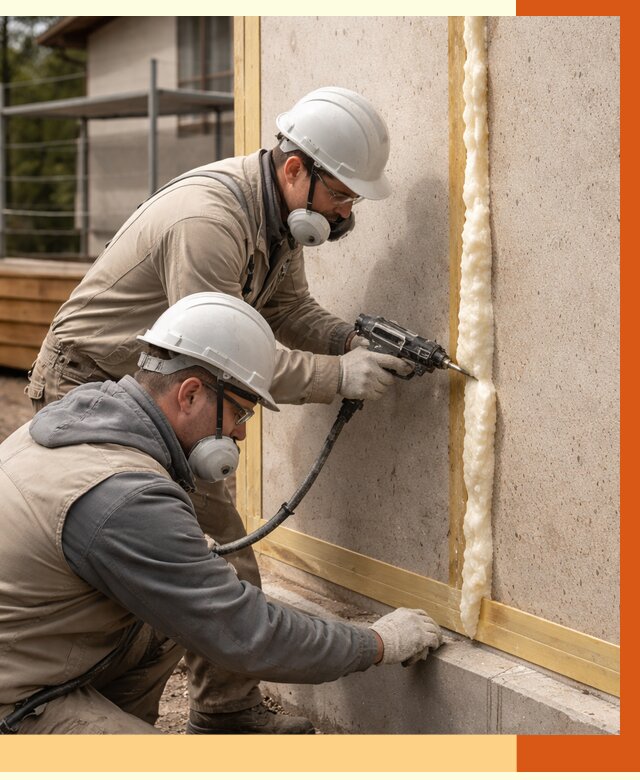 Утепление сип панелей ППУ в Барабинске от 4875 руб. под ключ | ТепломастерБбн