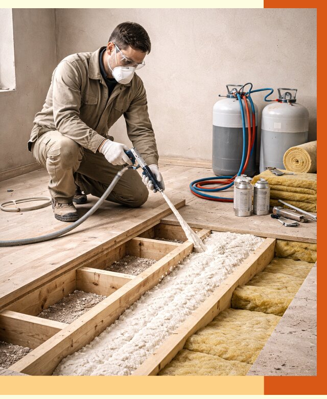 Заполнение полостей межэтажного перекрытия в Барабинске от 4266 руб. | ТепломастерБбн