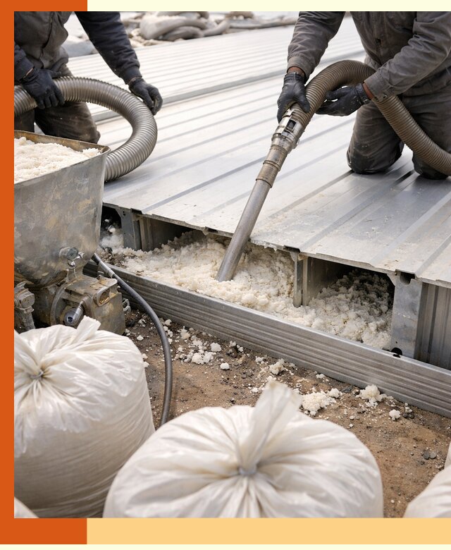 Заполнение пустот кровельных панелей пенными и мокрыми герметиками в Барабинске