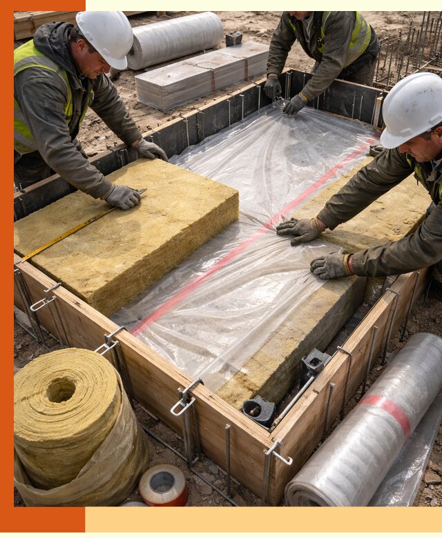 Теплоизоляция опалубки для строительства в Барабинске